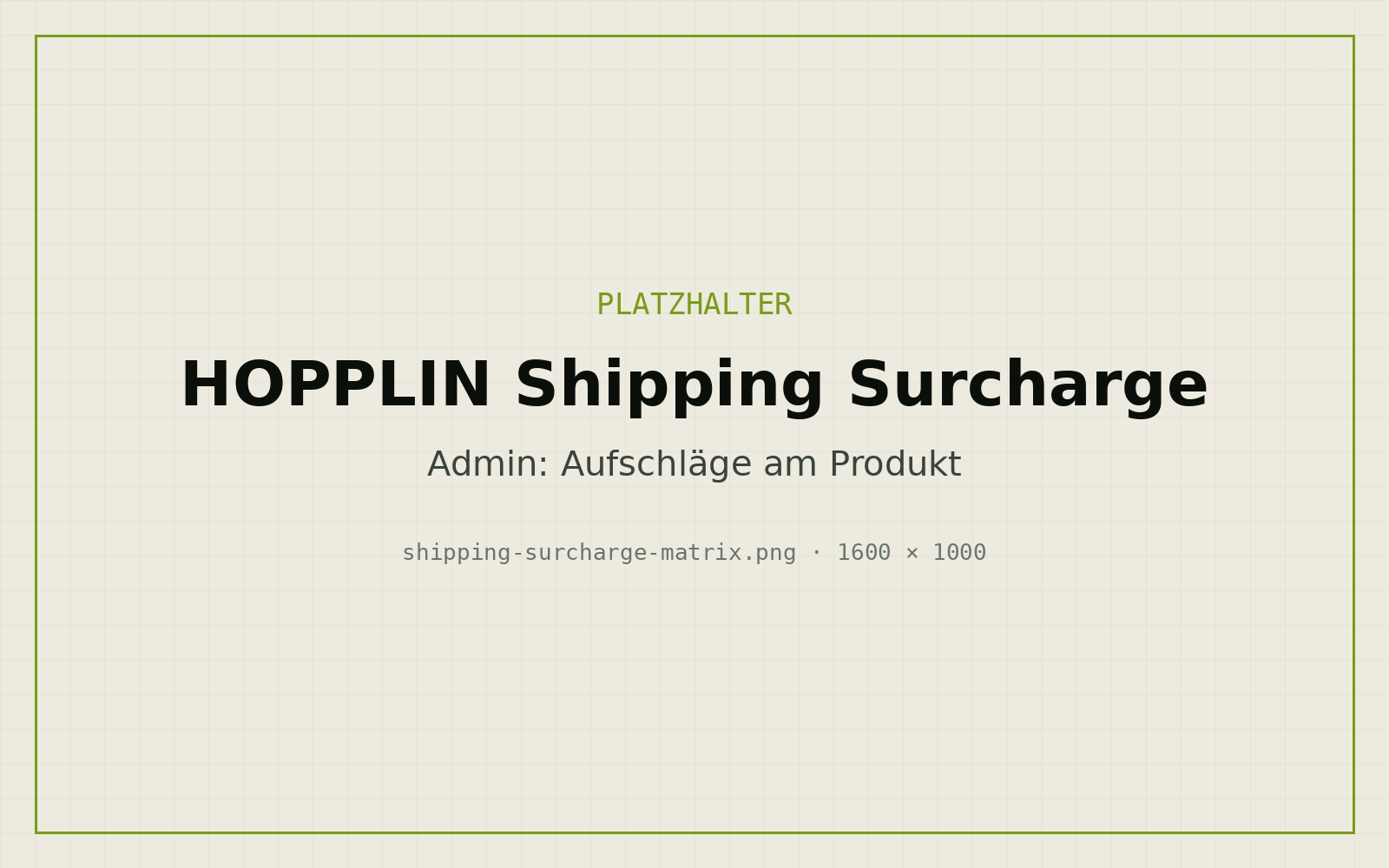 Surcharge table on the product in the Shopware Admin